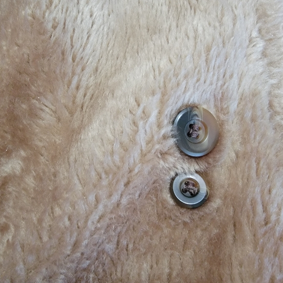 Vtg Bonders Calender Cloth Brown Faux Fur Lined Belted Coat USA No Size, - Picture 14 of 15